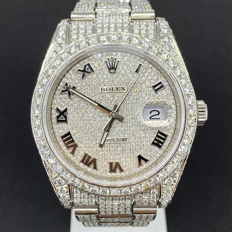 rolex day date iced out|iced out datejust 41mm.